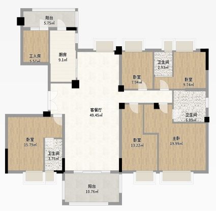 碧桂园江山一品  5室2厅2卫   92.80万