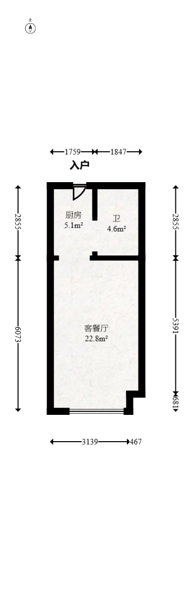 正荣梅溪紫阙台  2室1厅1卫   58.00万室内图1