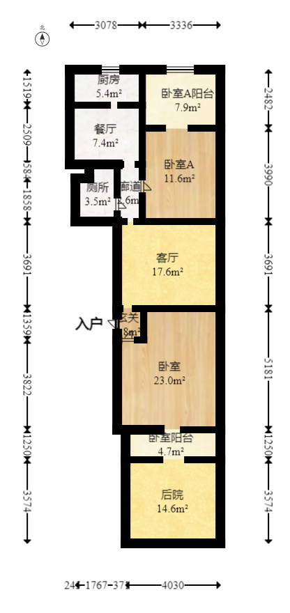 阳光100二期 2室2厅1卫 76.0万 阳光100二期 2室2厅1卫 76.0万户型图