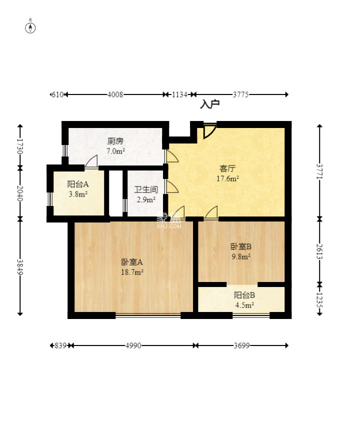 鑫远和城（一、二期）  2室1厅1卫   58.60万