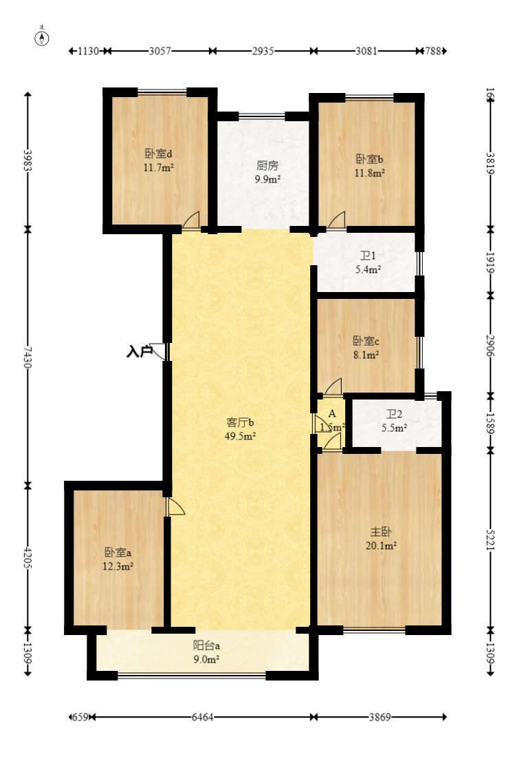 大汉汉园  5室2厅2卫    96.0万 大汉汉园  5室2厅2卫    96.0万户型图