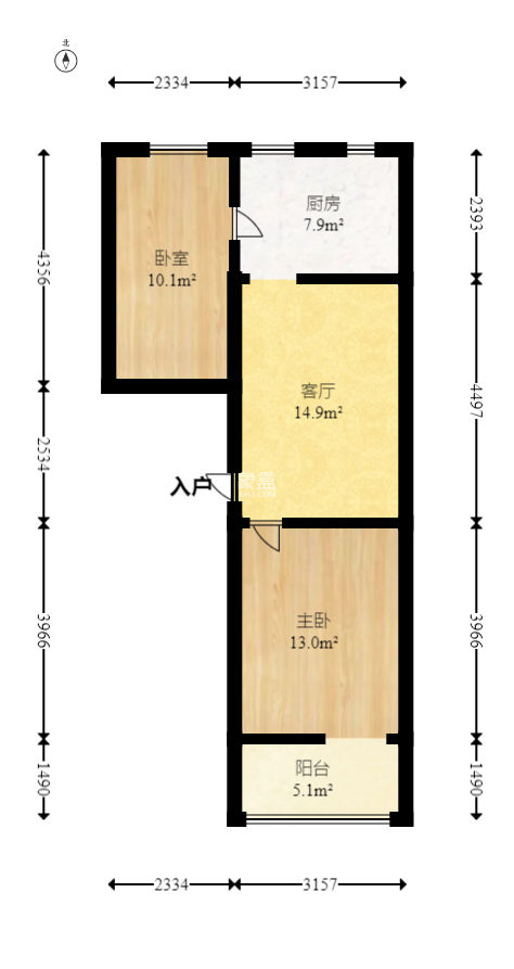 蘇家巷民主黨派宿舍  2室1廳1衛(wèi)   58.00萬