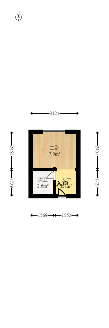 银湘公寓  2室2厅1卫   49.00万室内图1