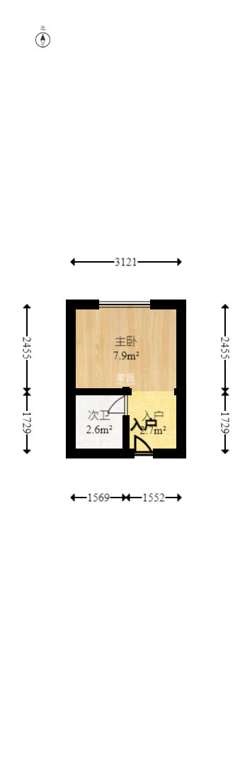 银湘公寓  2室2厅1卫   49.00万