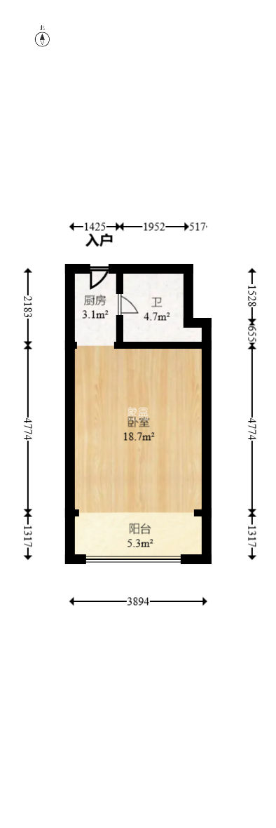 安泰嘉园（湘府邻伴）  1室1厅1卫    28.0万