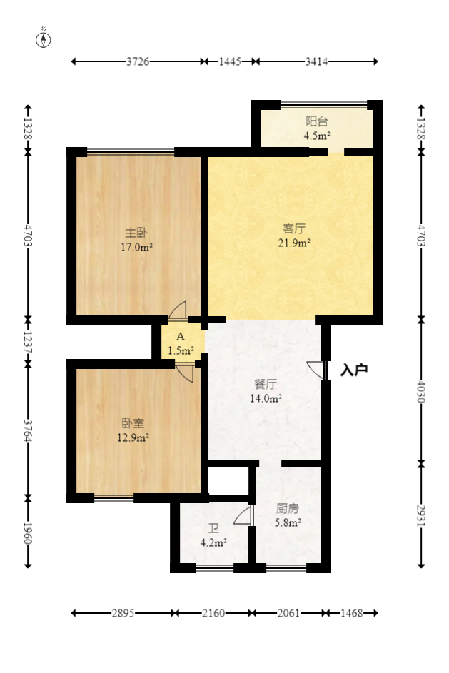 郡原居里 3室2厅1卫 68.0万 郡原居里 3室2厅1卫 68.0万户型图