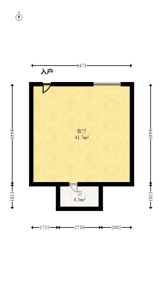 山水湾  1室1厅1卫   17.00万室内图1