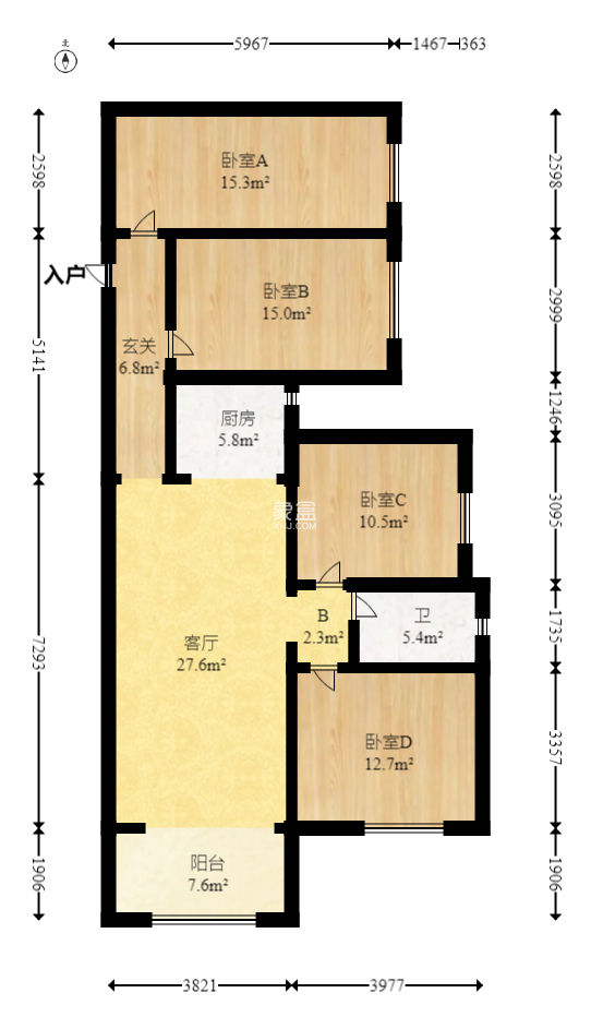 悦湖山  4室2厅2卫   75.00万