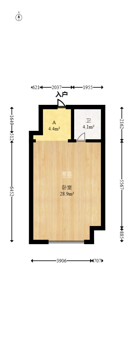 万博汇  1室1厅1卫   55.00万