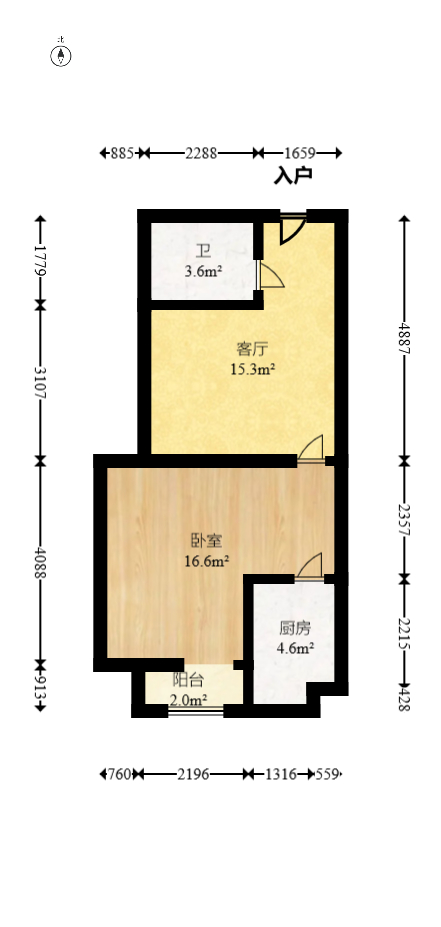 香槟小镇(香槟花苑) 1室1厅1卫 22.0万 香槟小镇(香槟花苑) 1室1厅1卫 22.0万户型图