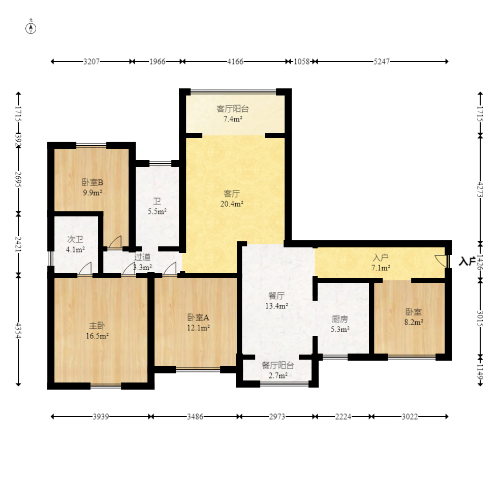 紫晶城 3室2厅1卫 68.0万 紫晶城 3室2厅1卫 68.0万户型图