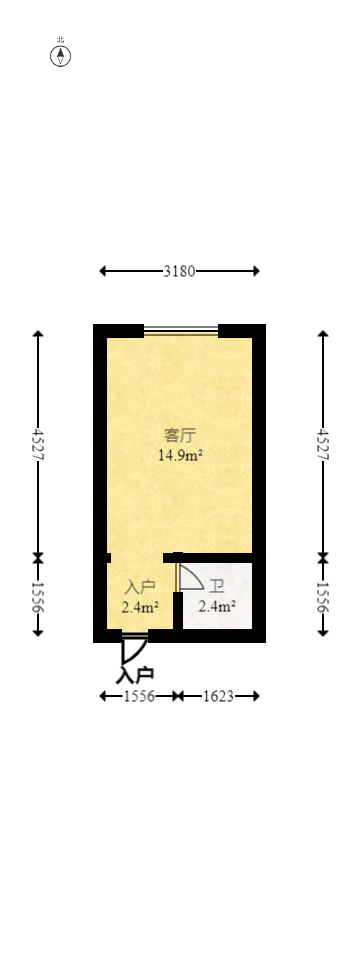 尚都美寓 1室1厅1卫 13.8万 尚都美寓 1室1厅1卫 13.8万户型图