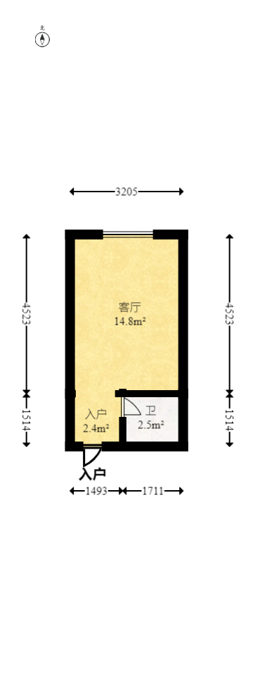 尚都美寓 1室1厅1卫 13.8万 尚都美寓 1室1厅1卫 13.8万户型图