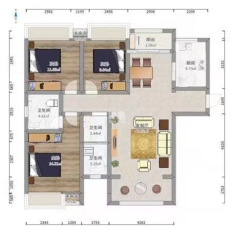 山水印象  3室2厅2卫   67.80万