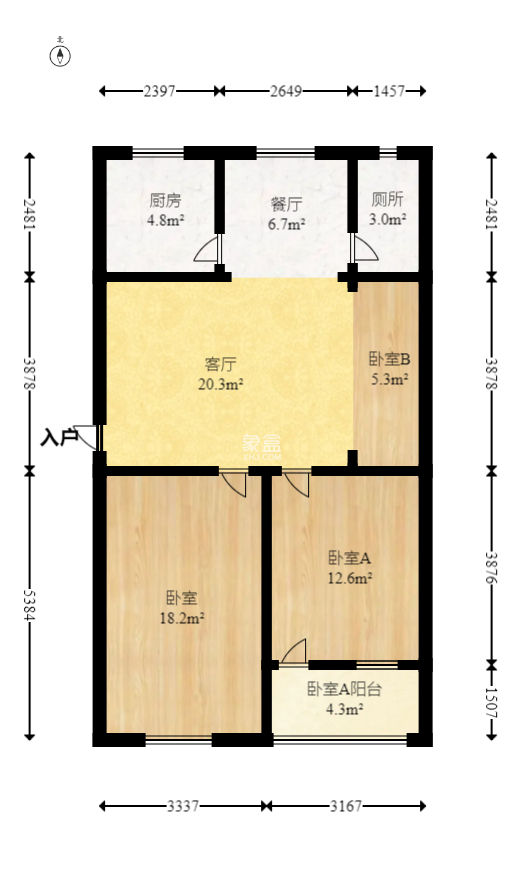 麓山国际实验学校教师公寓宿舍  2室2厅1卫   110.00万