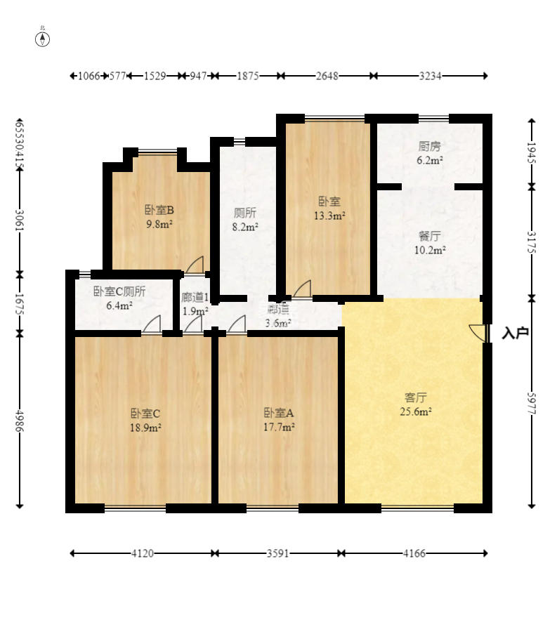 兰亭湾畔 4室2厅2卫 160.0万 兰亭湾畔 4室2厅2卫 160.0万户型图