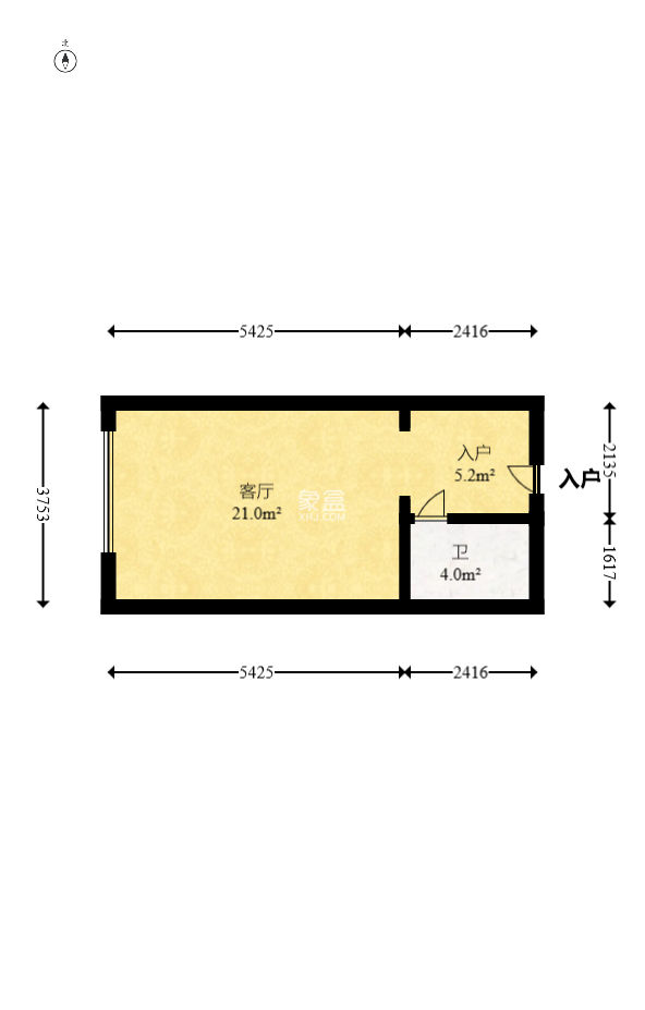 万科紫台  2室1厅1卫    37.96万