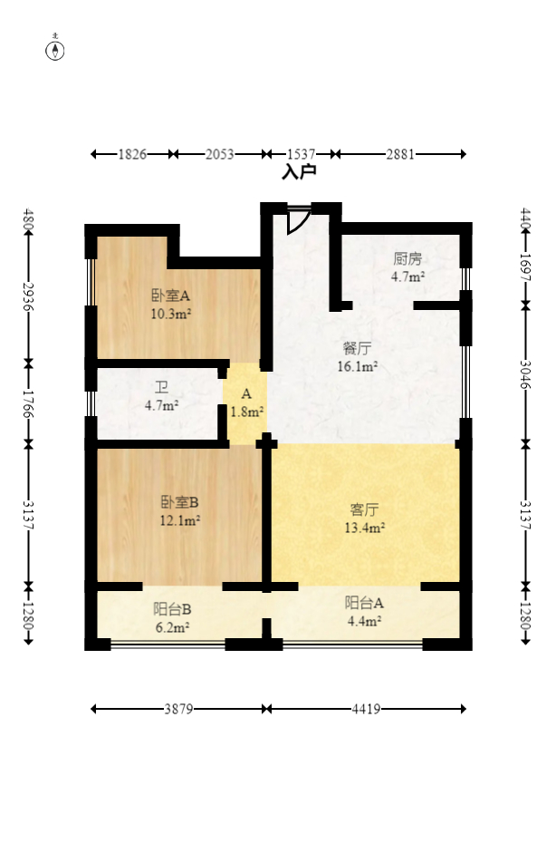 颐和佳园  2室1厅1卫   78.00万室内图1