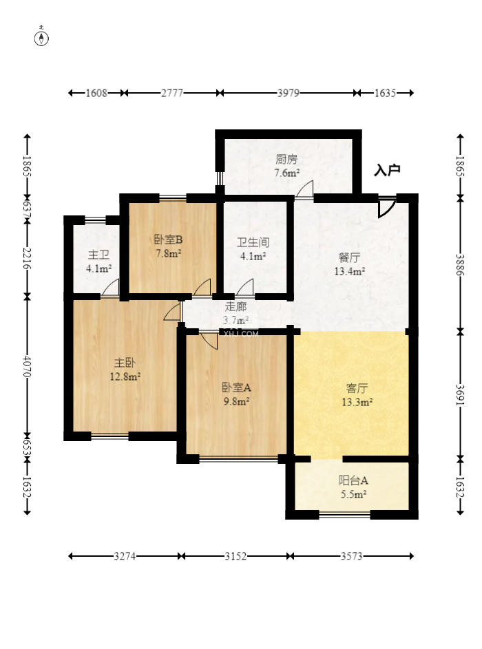 中建芙蓉嘉苑  3室2厅2卫    90.0万 中建芙蓉嘉苑  3室2厅2卫    90.0万户型图