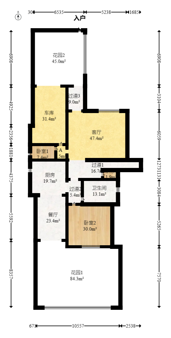 长沙玫瑰园 8室3厅4卫 1450.0万 长沙玫瑰园 8室3厅4卫 1450.0万户型图