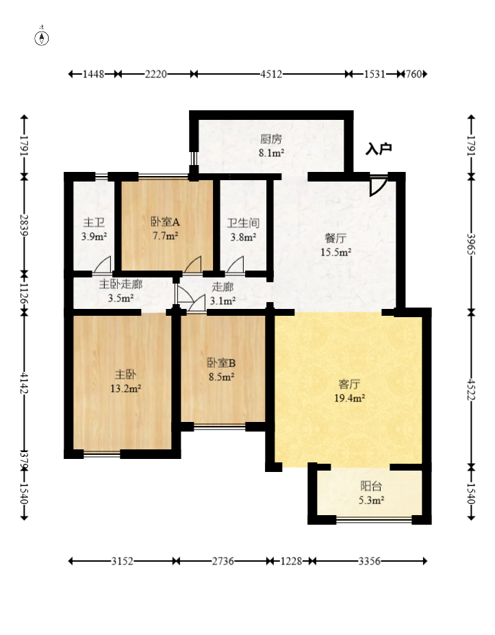中建芙蓉嘉苑  4室2厅1卫   115.00万室内图1