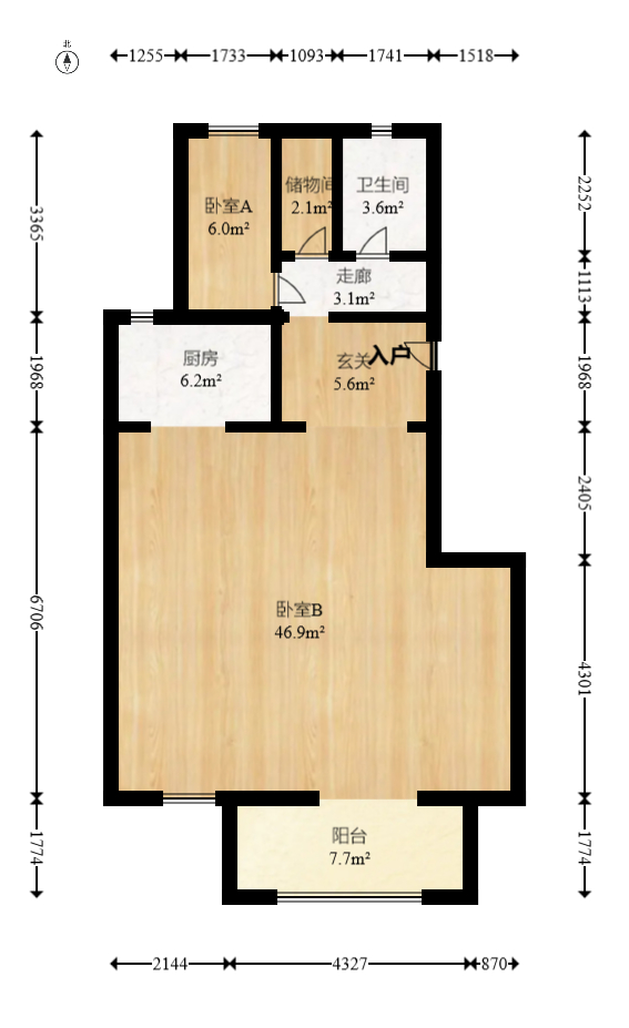 大唐印象三期御玺  4室2厅2卫   190.00万室内图1