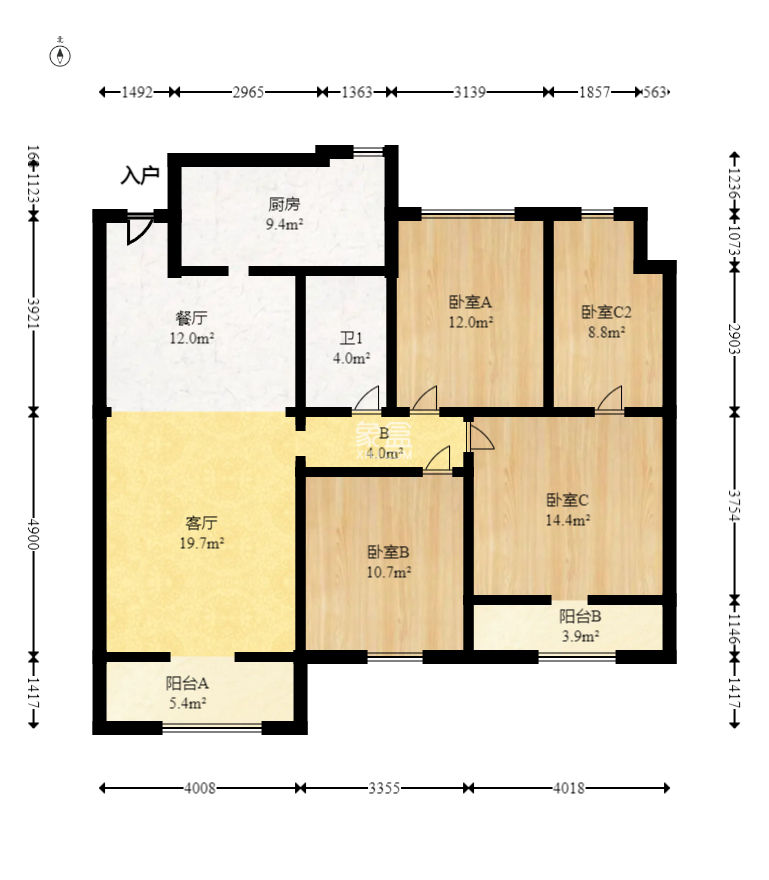 中城丽景香山园  3室2厅2卫   160.00万