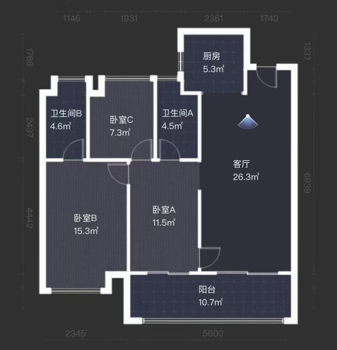 建发央著  3室2厅2卫    68.98万