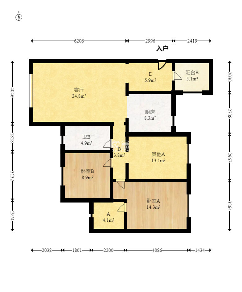 七里香榭  3室1廳1衛(wèi)   92.80萬