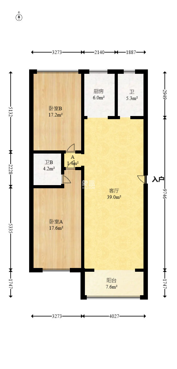 麓谷沐春园  2室2厅1卫   75.00万