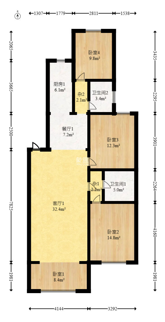 南建公寓  3室2厅2卫   82.00万