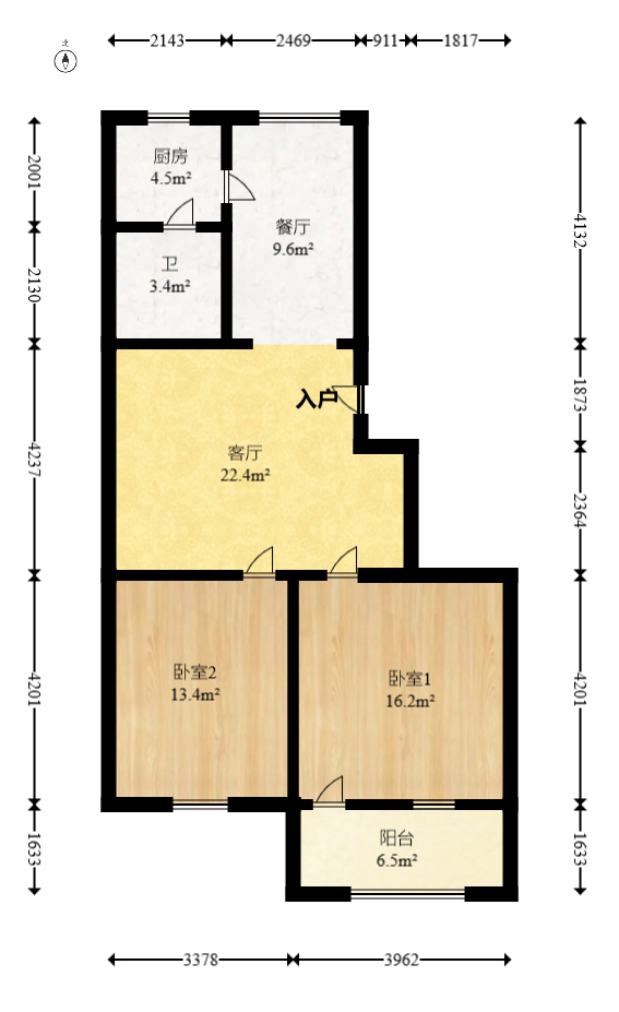 马王堆陶瓷建材新城  2室2厅1卫   42.80万室内图1