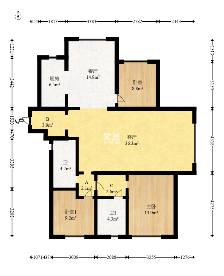 星城春曉  3室2廳2衛(wèi)   108.00萬(wàn)