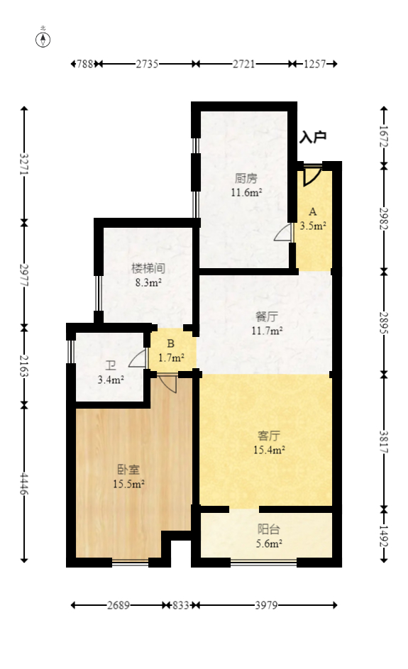 五矿紫湖香醍  4室2厅2卫   92.80万室内图1