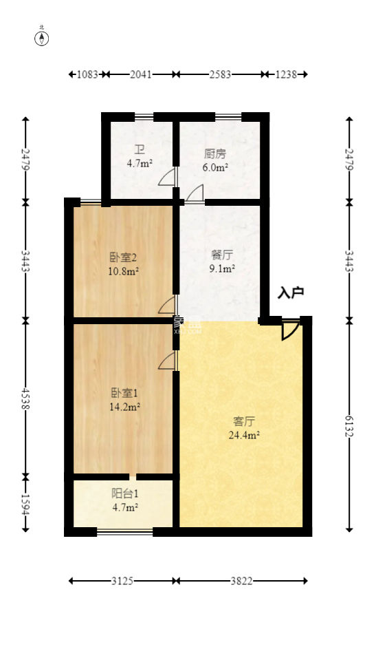中建五局信和苑三区  2室2厅1卫   42.00万
