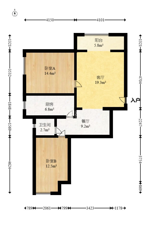 金房奥斯卡  2室2厅1卫   70.00万