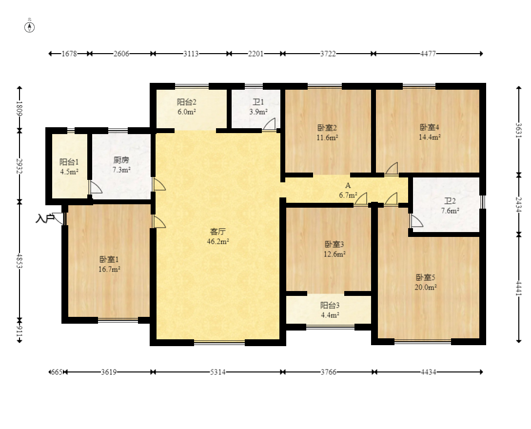 才子嘉都 4室2厅2卫 151.8万 才子嘉都 4室2厅2卫 151.8万户型图