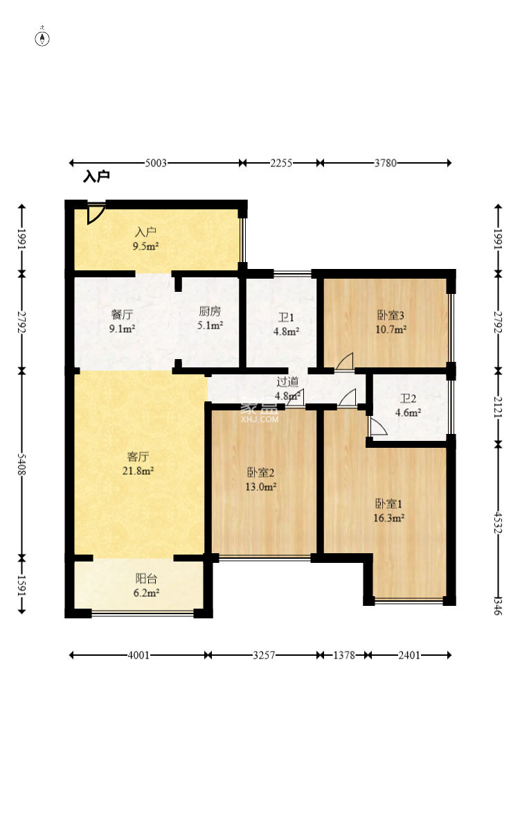 通用时代国际社区  3室2厅2卫   132.00万