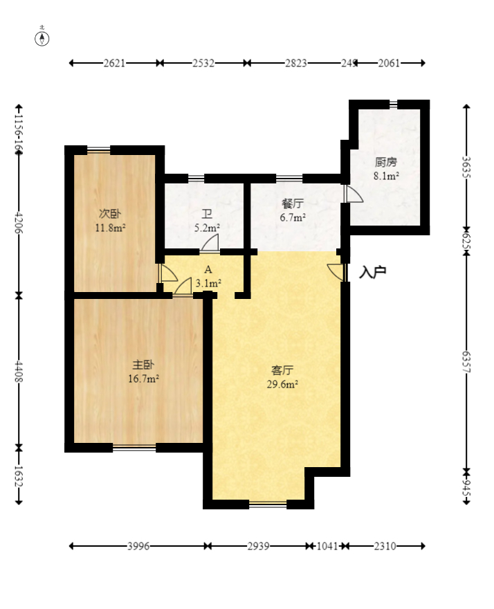 华润凤凰城一期 2室2厅1卫 100.0万 华润凤凰城一期 2室2厅1卫 100.0万户型图
