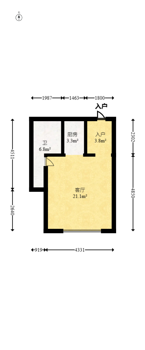 和隆花半里  2室2厅1卫   52.00万室内图1