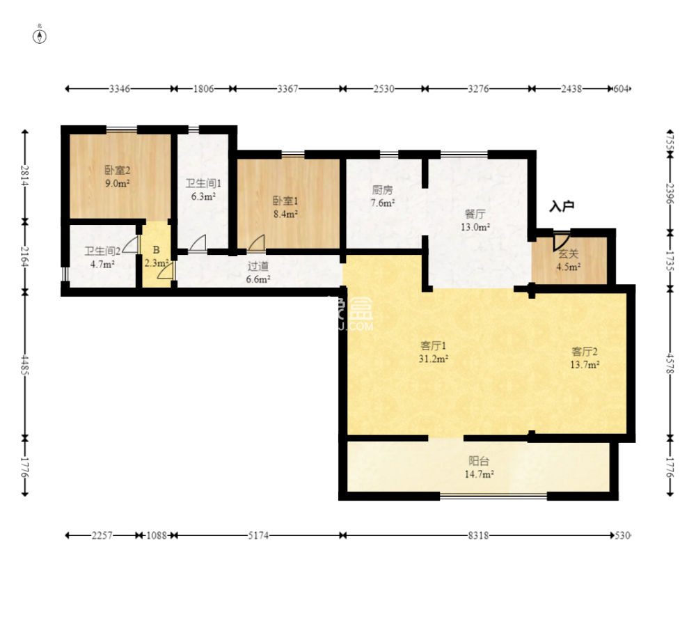越秀湘江星汇城二期  4室2厅2卫    135.0万