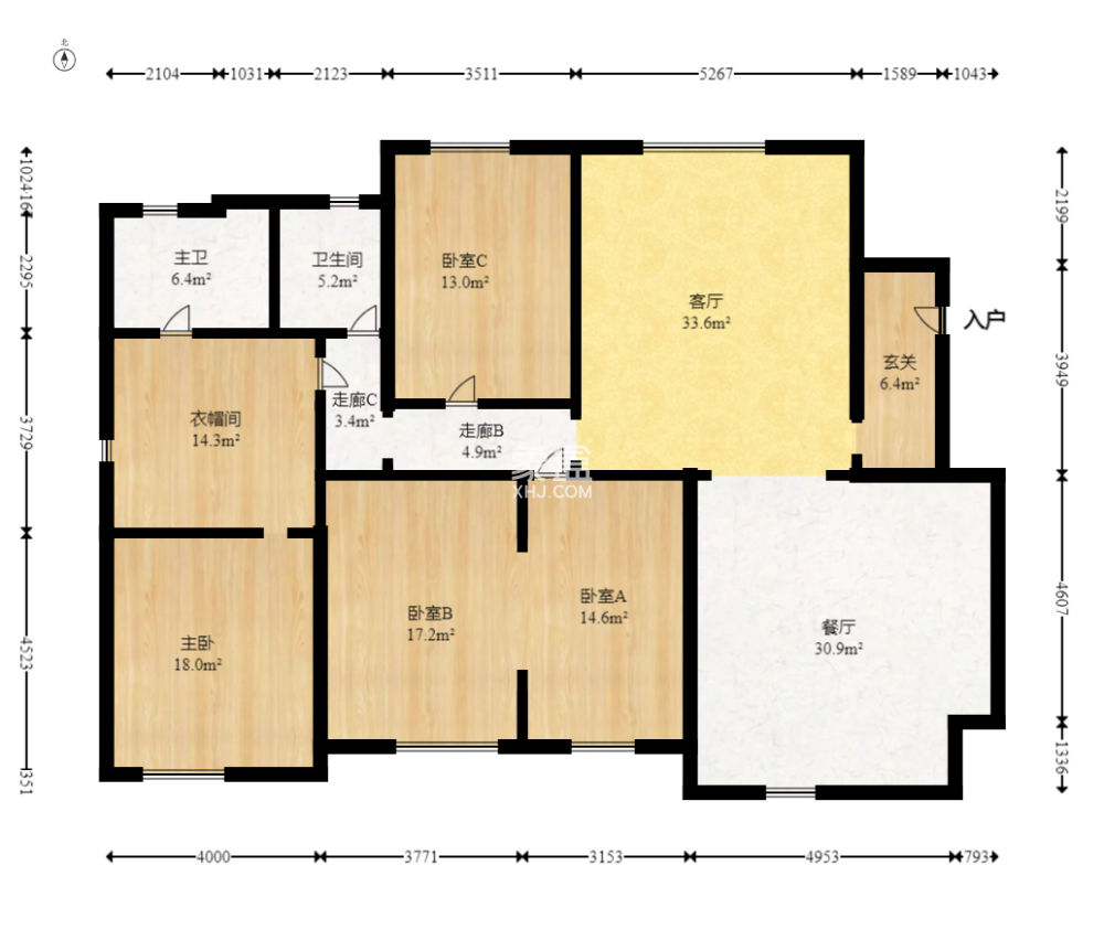 中信城市廣場（中信新城一期） 4室2廳2衛 166.00萬