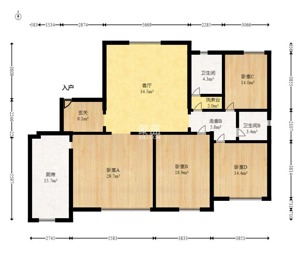 中信城市广场（中信新城一期）  6室2厅4卫   210.00万