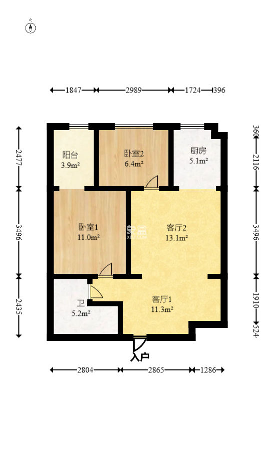 才子嘉都  2室1厅1卫   51.80万