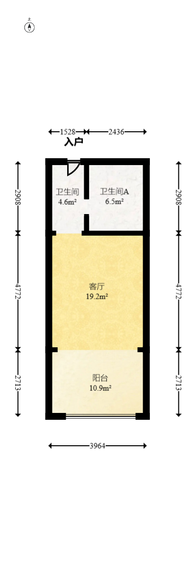 中建嘉和城  2室1厅1卫   80.00万室内图1