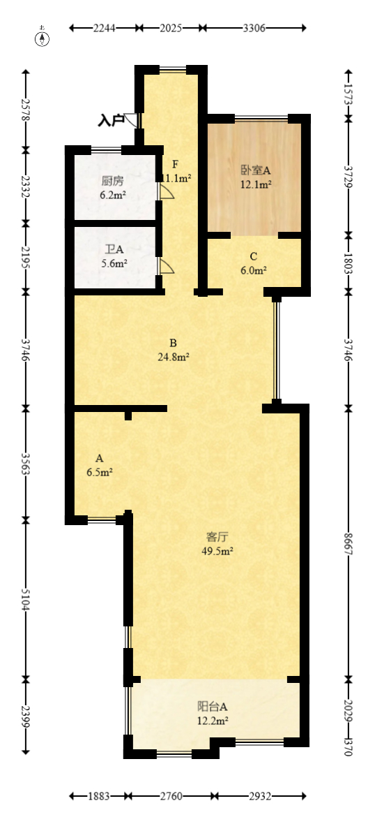 长房平和墅 5室4厅3卫 620.0万 长房平和墅 5室4厅3卫 620.0万户型图