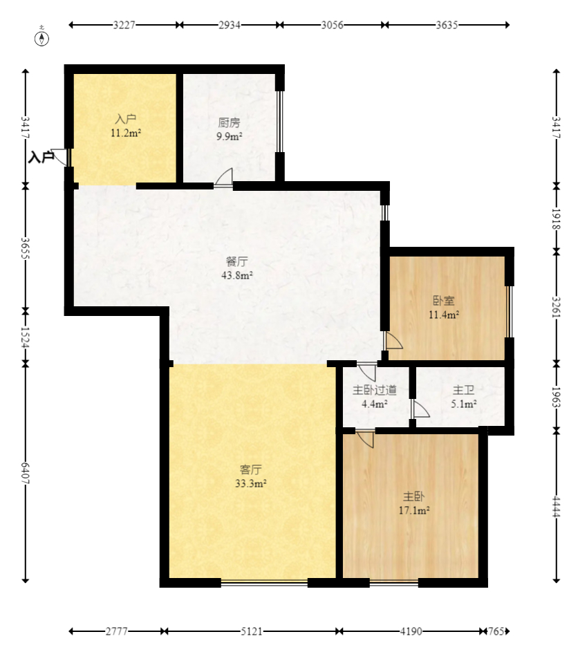 鹏程世家 5室3厅3卫 280.0万 鹏程世家 5室3厅3卫 280.0万户型图