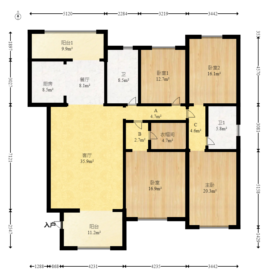 红树湾  4室2厅2卫    108.0万 红树湾  4室2厅2卫    108.0万户型图