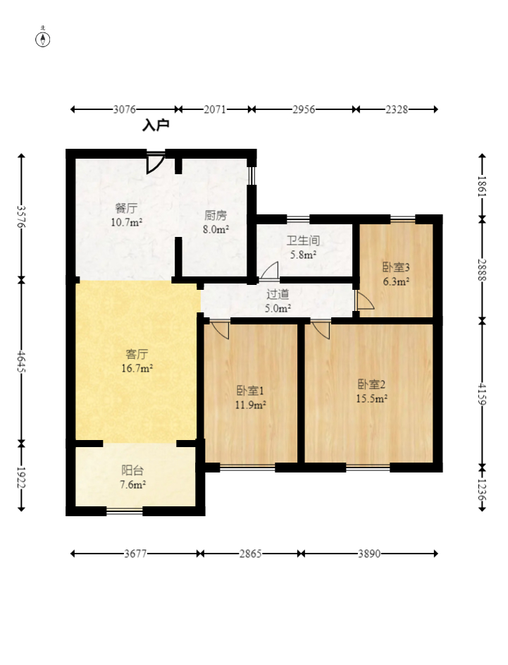 嘉宇银杉(嘉宇西苑) 3室2厅1卫 72.0万 嘉宇银杉(嘉宇西苑) 3室2厅1卫 72.0万户型图
