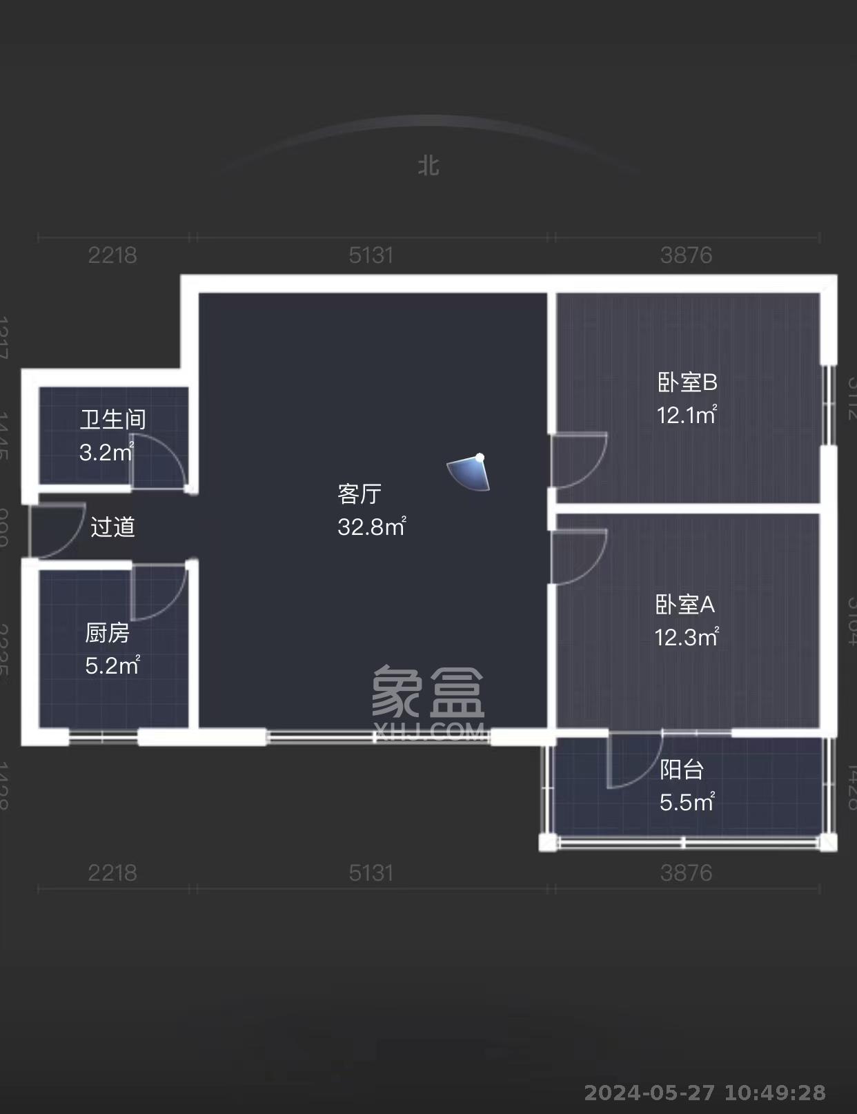 南方电信宿舍  2室1厅1卫    3800.0元/月室内图